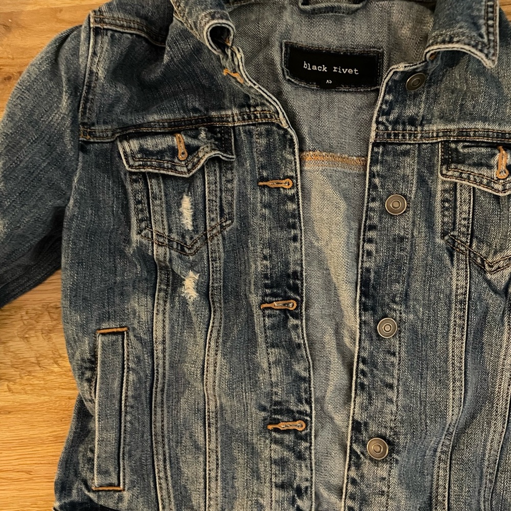 Black Rivet Jean Jacket - Picture 3 of 3